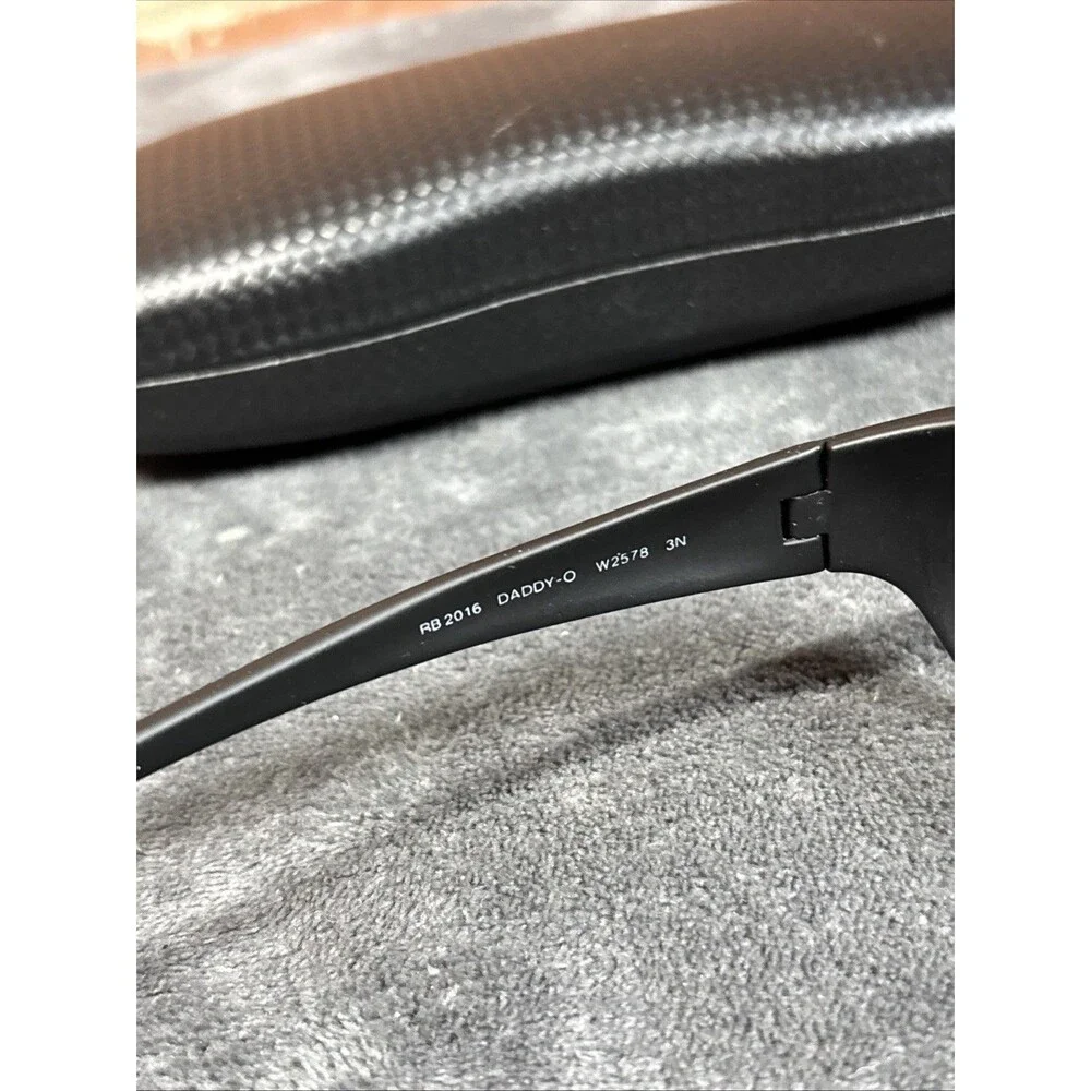 Ray-Ban Daddy-O Matte Black Sunglasses Italy Designer No Lens RB2016 W2578 3N